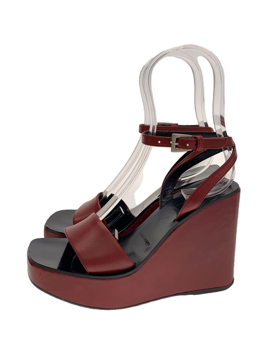 【中古】PRADA◆サンダル/35/RED/レザ�