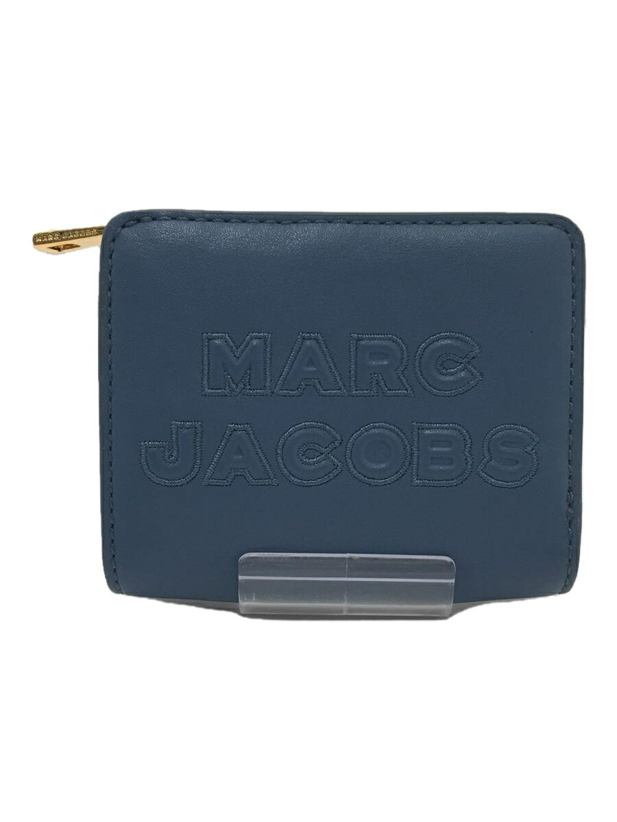 【中古】MARC JACOBS◆マークジェイコブス/2つ折り財布/ブルー/無地/メンズ/M0015752【服飾雑貨他】