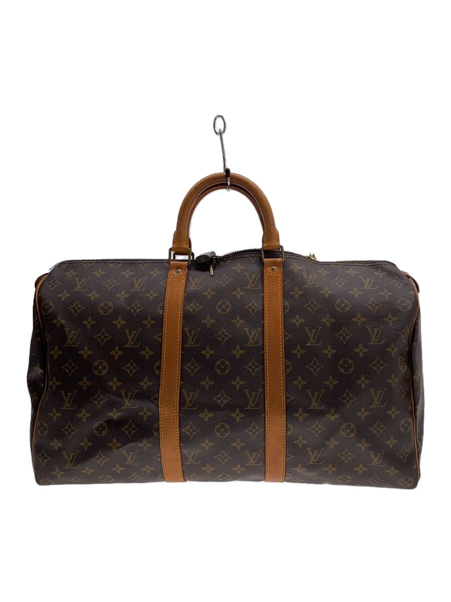 Boston Bags - 【中古】LOUIS VUITTON◆キーポル・バンドリエール50_モノグラム・キャンバス_BRW/PVC/BRW【バッグ】