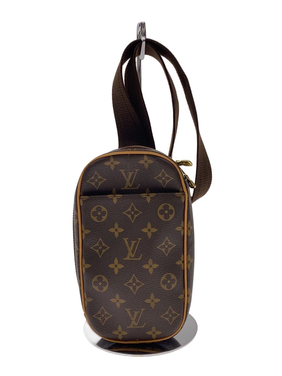LOUIS VUITTON - 【中古】LOUIS VUITTON◆ポシェット・ガンジュ_モノグラム・キャンバス/--/BRW/総柄【バッグ】