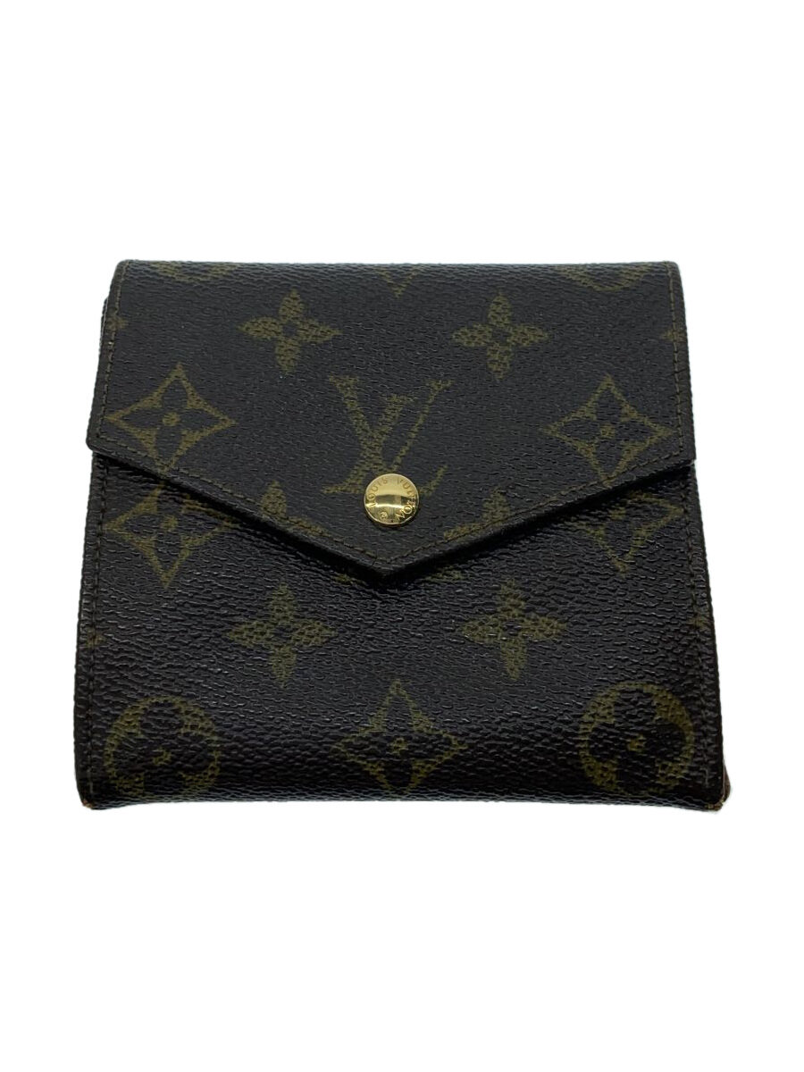 【中古】LOUIS VUITTON◆2つ折り財布/レザー/モノグラム/メンズ【服飾雑貨他】