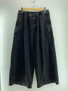 【中古】Y’s◆ワイドパンツ/1/コットン/BLK/無地/YP-P13-007【レディースウェア】
