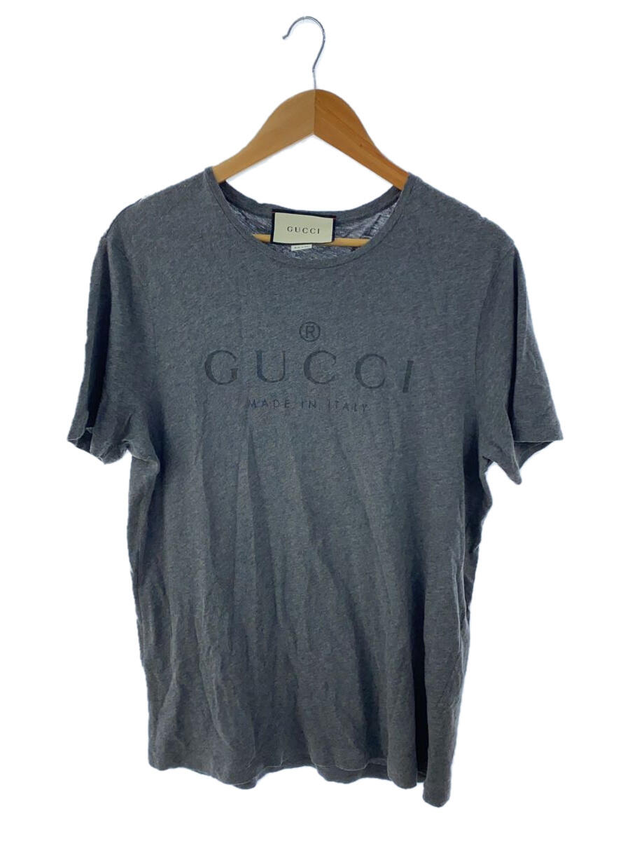 【中古】GUCCI◆Tシャツ/L/コットン/GRY/441685-X3A80