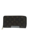 【中古】LOUIS VUITTON◆2)ジッピー・ウォレット_モノグラム_BRW_ブラウン/PVC/BRW/モノグラム/メンズ【服飾雑貨他】