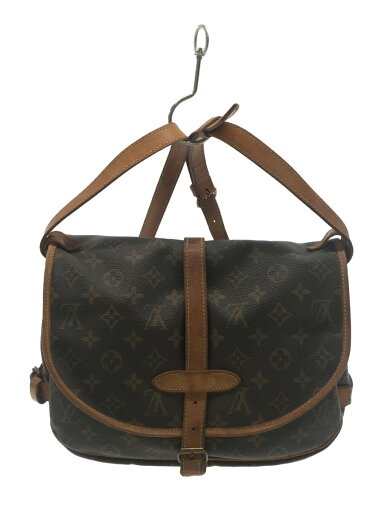 【中古】LOUIS VUITTON◆ソミュール30_モノグラム_BRW/PVC/BRW//【バッグ】 【中古】LOUIS VUITTON◆ソミュール30_モノグラム_BRW/PVC/BRW//【バッグ】