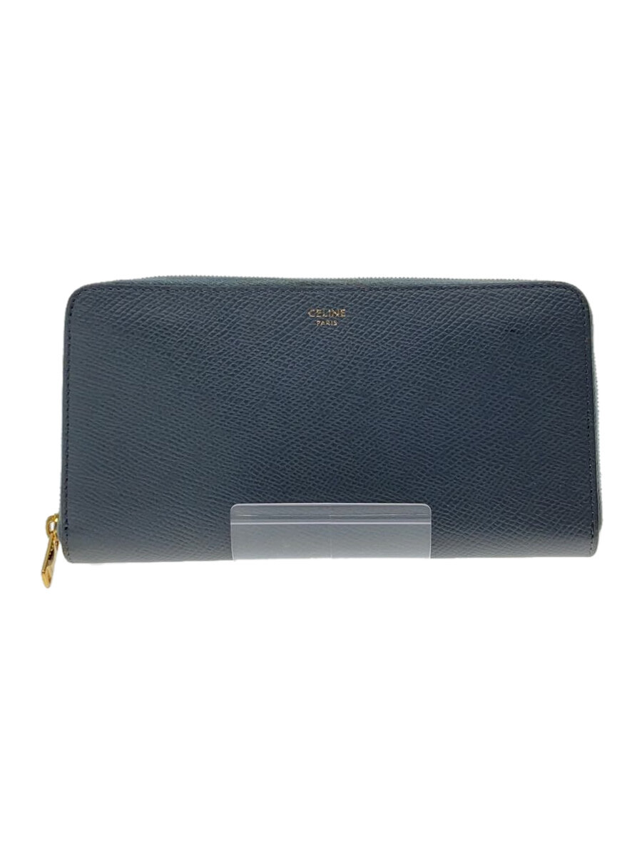 【中古】CELINE◆長財布/レザー/GRY/メンズ/S-AT-4148//【服飾雑貨他】