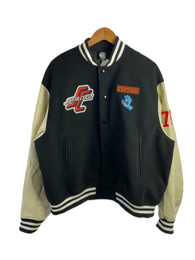 【中古】SANTA CRUZ◆スタジャン/L/ポリエステル/BLK/502223161【メンズウェア】