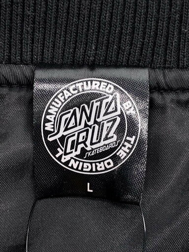 【中古】SANTA CRUZ◆スタジャン/L/ポリエステル/BLK/502223161【メンズウェア】