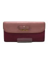 【中古】MIU MIU◆長財布/レザー/PNK/