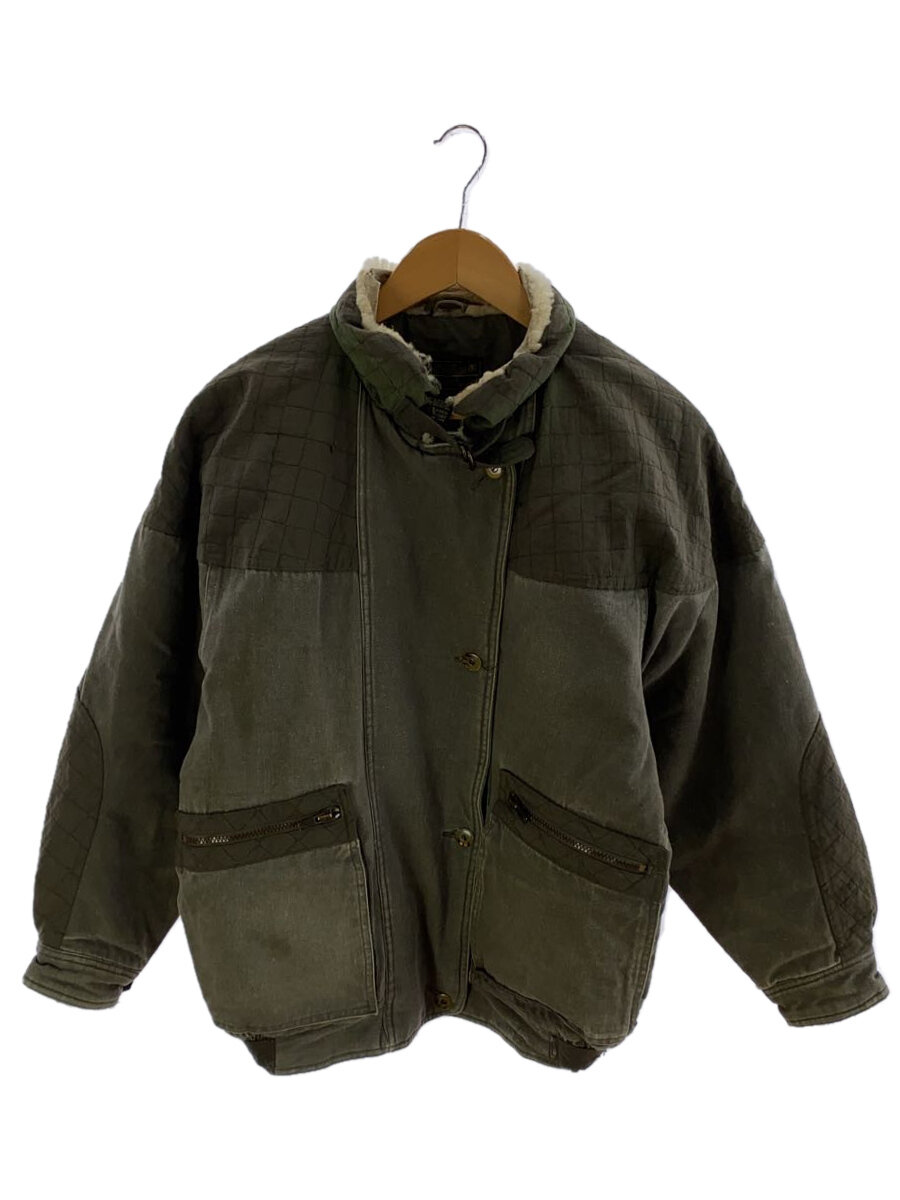 【中古】EDDIE BAUER◆80-90S/韓国製/襟ダメージ有/ボマージャケット/ブルゾン/S/コットン/KHK//【メンズウェア】