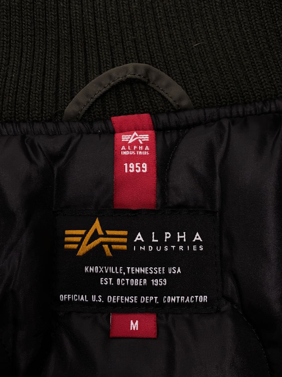 【中古】ALPHA INDUSTRIES◆フライトジャケット/M/ナイロン/KHK/無地/TA1330-076【メンズウェア】