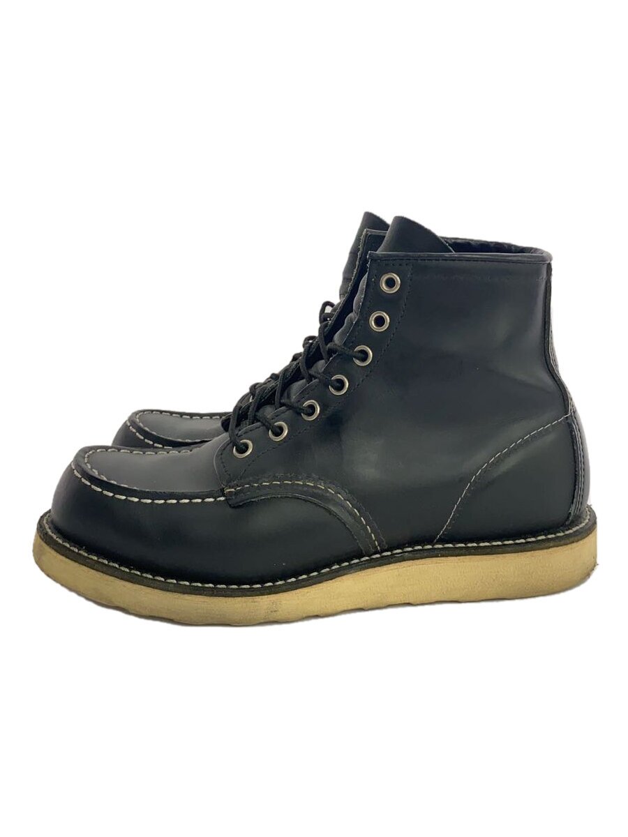 【中古】RED WING◆ブーツ/US6/BLK/アイリッシュセッター/犬タグ/復刻/ソール減り有【シューズ】