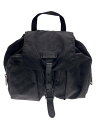【中古】GUCCI◆リュック_GGナイロン/ナイロン/BLK【バッグ】