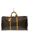 【中古】LOUIS VUITTON◆キーポル・バンドリエール60_モノグラム・キャンバス_BRW/PVC/BRW/モノグラム【バッグ】