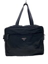 【中古】PRADA◆ブリーフケース/ナイロン/BLK/無地/2VE407【バッグ】