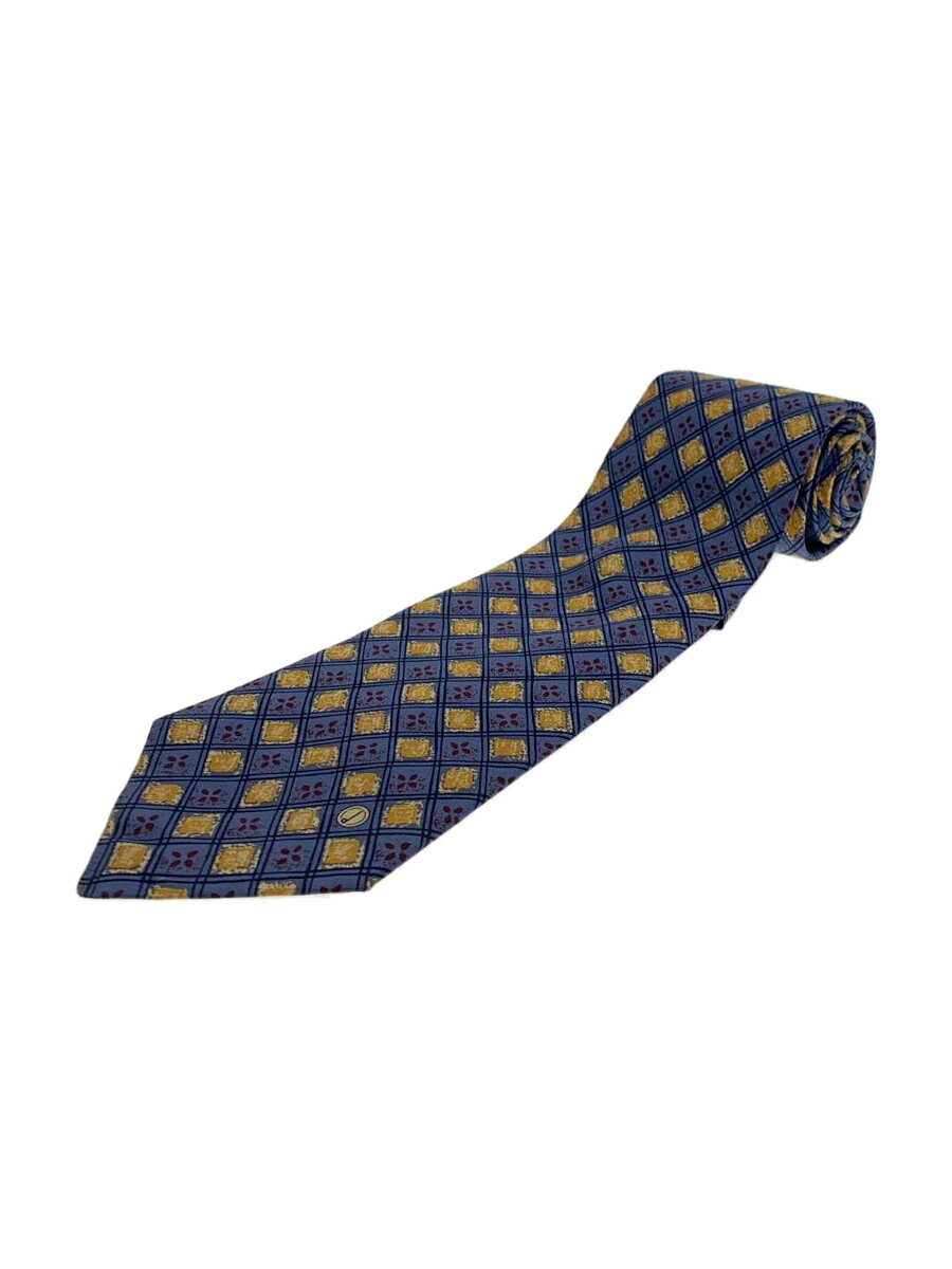 【中古】dunhill◆ネクタイ/シルク/BLU/総柄/メンズ【服飾雑貨他】