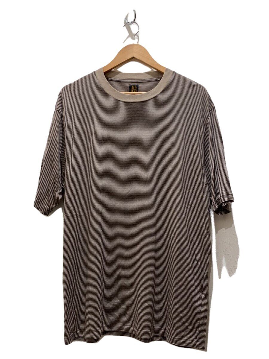 【中古】BATONER◆TROPICAL WOOL T-SHIRT/3/ウール/BEG/ボーダー/BN-23SM-033【メンズウェア】
