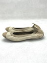 【中古】CHANEL◆フラットパンプス/36/BEG/レザー【シューズ】