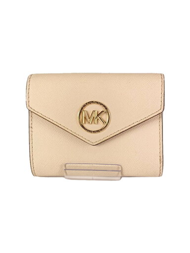 【中古】MICHAEL KORS◆3つ折り財布/レザー/無地/レディース/PS-2111/ベージュ【服飾雑貨他】 【中古】MICHAEL KORS◆3つ折り財布/レザー/無地/レディース/PS-2111/ベージュ【服飾雑貨他】