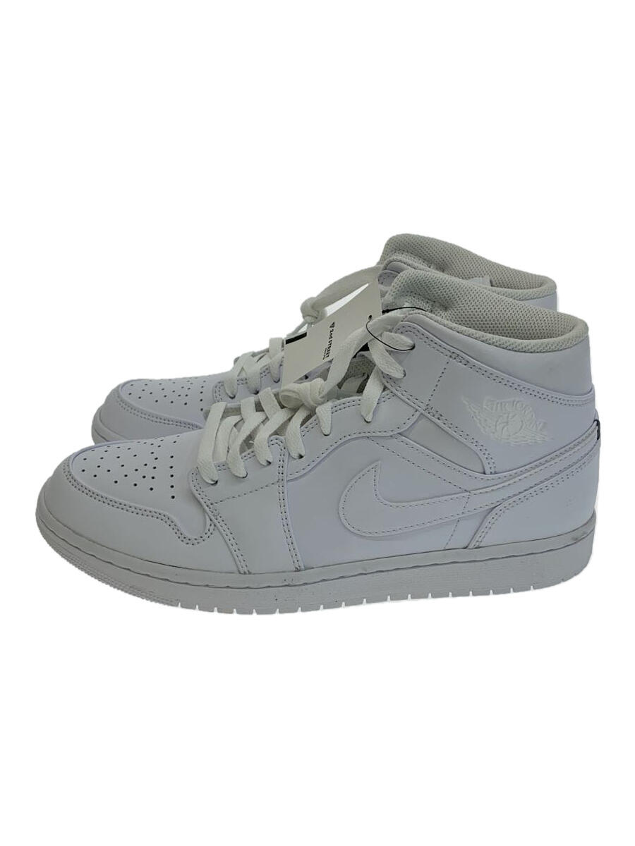 NIKE◆AIR JORDAN 1 MID_エア ジョーダン 1 ミッド/28cm/WHT