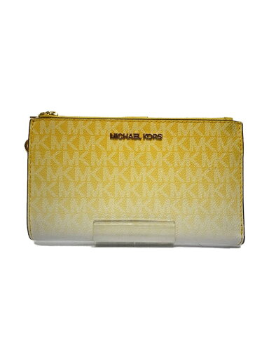 【中古】MICHAEL KORS◆JET SET TRAVEL/レザー/YLW/総柄/レディース/35S4GTVW7B【服飾雑貨他】 【中古】MICHAEL KORS◆JET SET TRAVEL/レザー/YLW/総柄/レディース/35S4GTVW7B【服飾雑貨他】