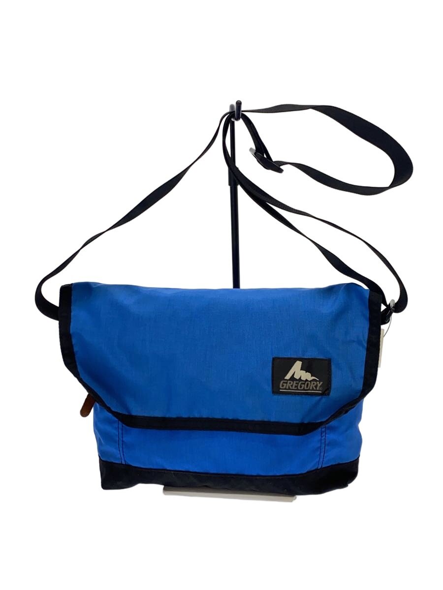 【中古】GREGORY◆KICKBACK SHOULDER/旧ロゴ/ショルダーバッグ/ナイロン/BLU/無地/1006【バッグ】