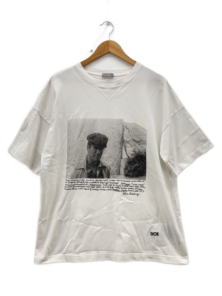 【中古】Christian Dior◆Tシャツ/S/コットン/WHT/プリント/293J673A0554/jack kerouac/ジャックケルアック【メンズウェア】