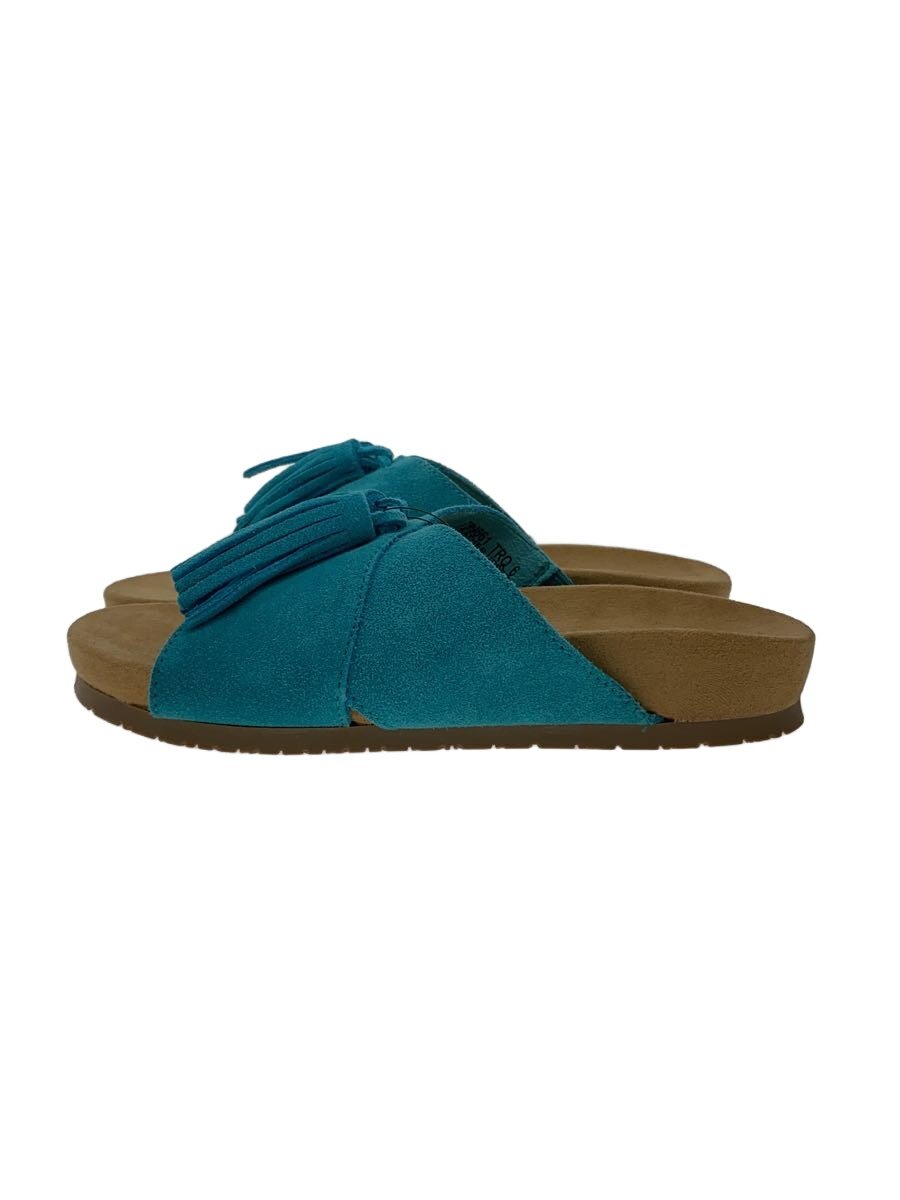 【中古】MINNETONKA◆サンダル/23cm/ブルー/スウェード/799861【シューズ】