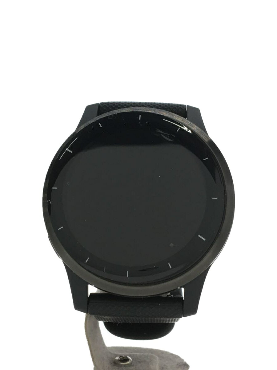 【中古】GARMIN◆スマートウォッチ/デジタル/ラバー/BLK/BLK/VIVOACTIVE 4【服飾雑貨他】