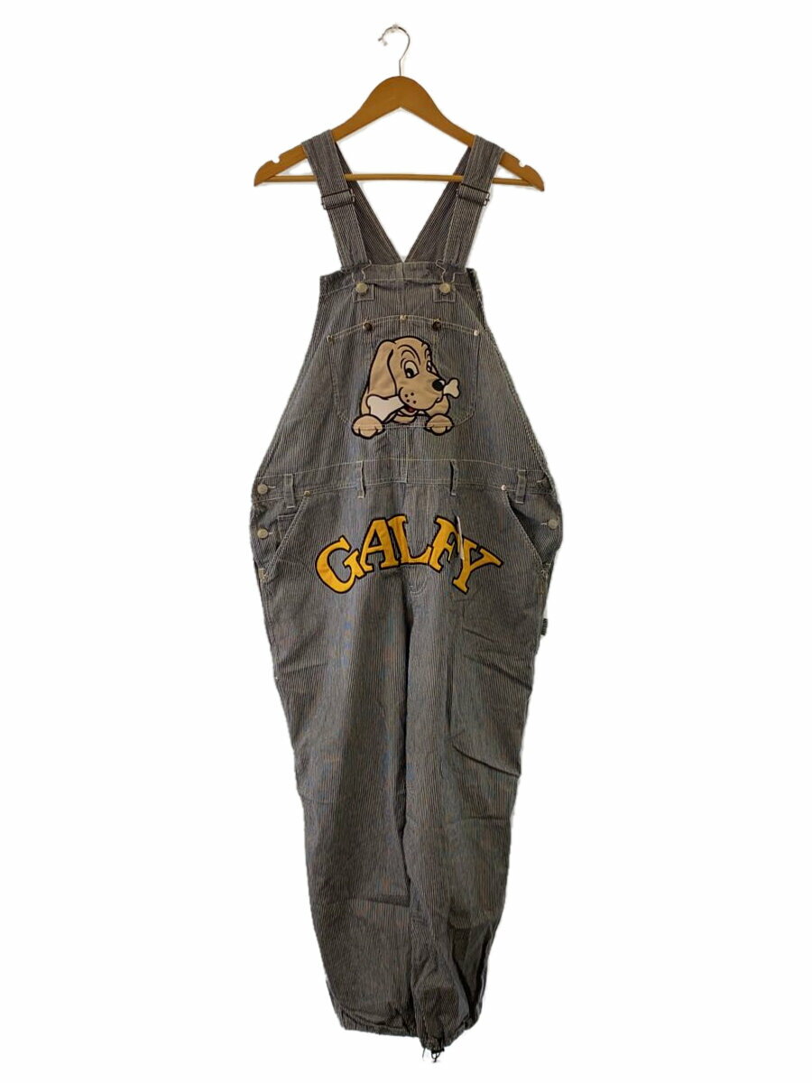 【中古】GALFY◆オーバーオール/FREE/コットン/NVY/ストライプ/142067【メンズウェア】