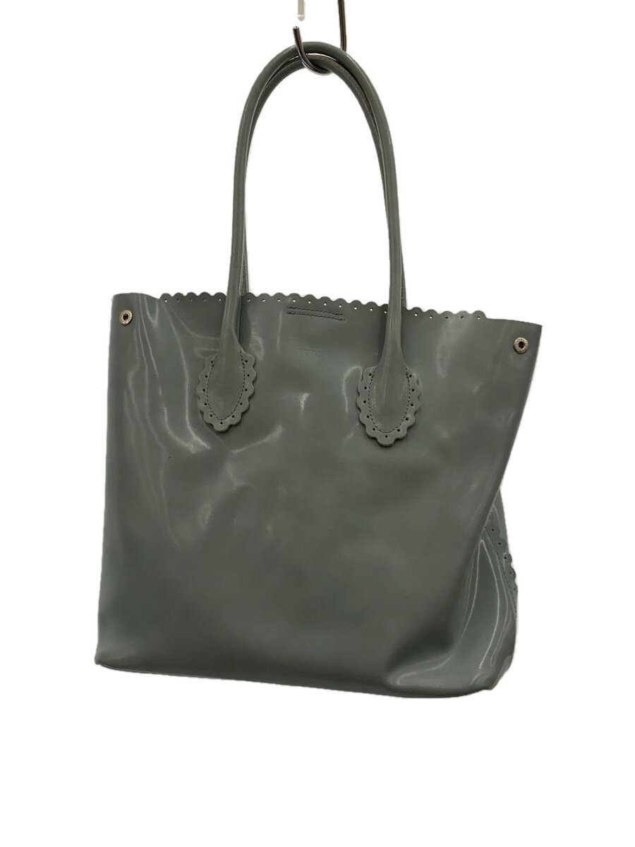 【中古】FURLA◆ハンドバッグ/エナメル/GRY/無地/00659153【バッグ】