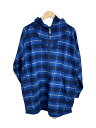 【中古】nonnative◆MASTER FULL ZIP GOWN W/P/N/A BEAVER OVERPLAID/1/ウール/BLU/チェック【メンズウェ...