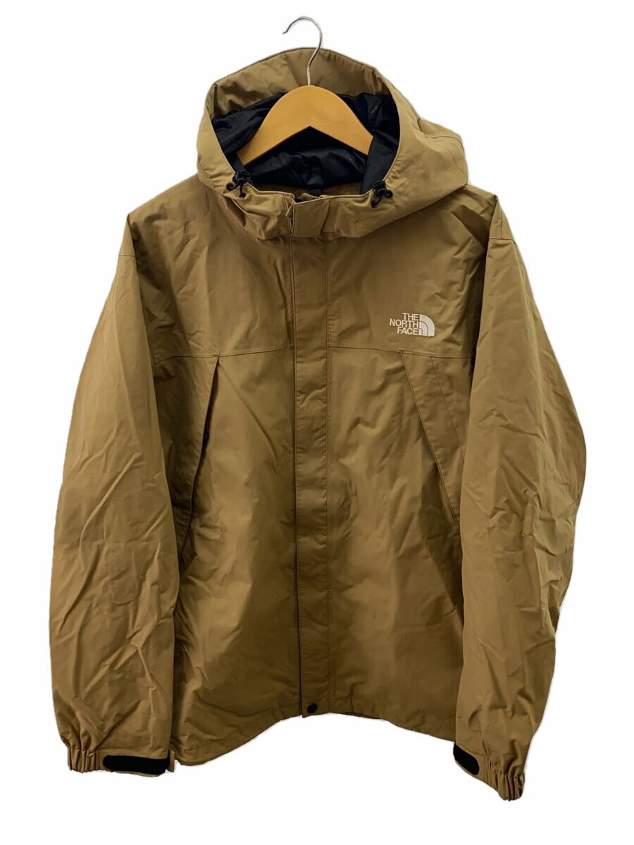 【中古】THE NORTH FACE◆SCOOP JACKET_スクープジャケット/XL/ナイロン/BEG/ベージュ/無地【メンズウェア】
