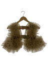 【中古】noir kei ninomiya◆22SS/ニュアンス期/チュールフリルベスト/S/ナイロン/BEG/3I-V005【レディースウェア】