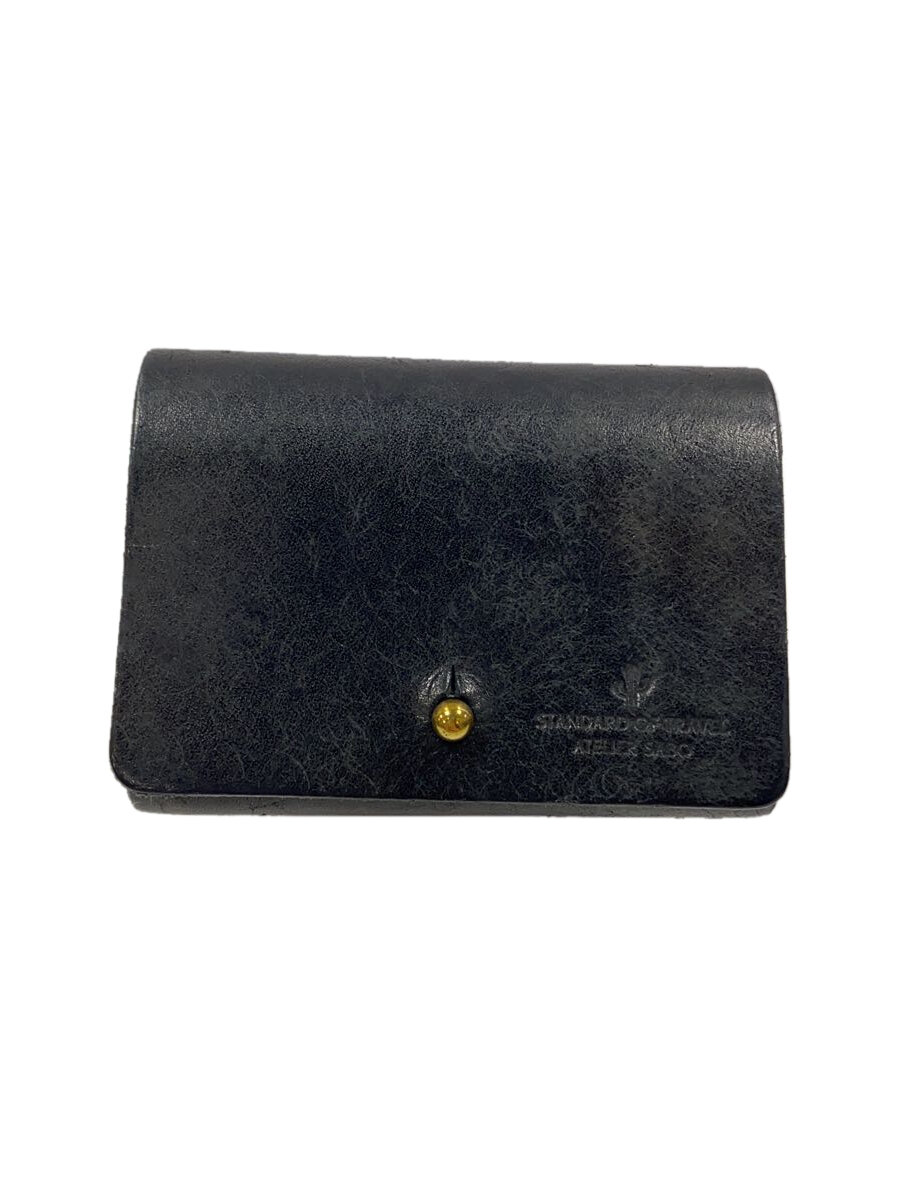 【中古】ATELIER SABO/3つ折り財布/レザー/BLK/無地/レディース【服飾雑貨他】
