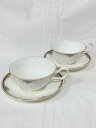 【中古】WEDGWOOD◆カップ&ソーサー/2点セット/WHT【キッチン用品】