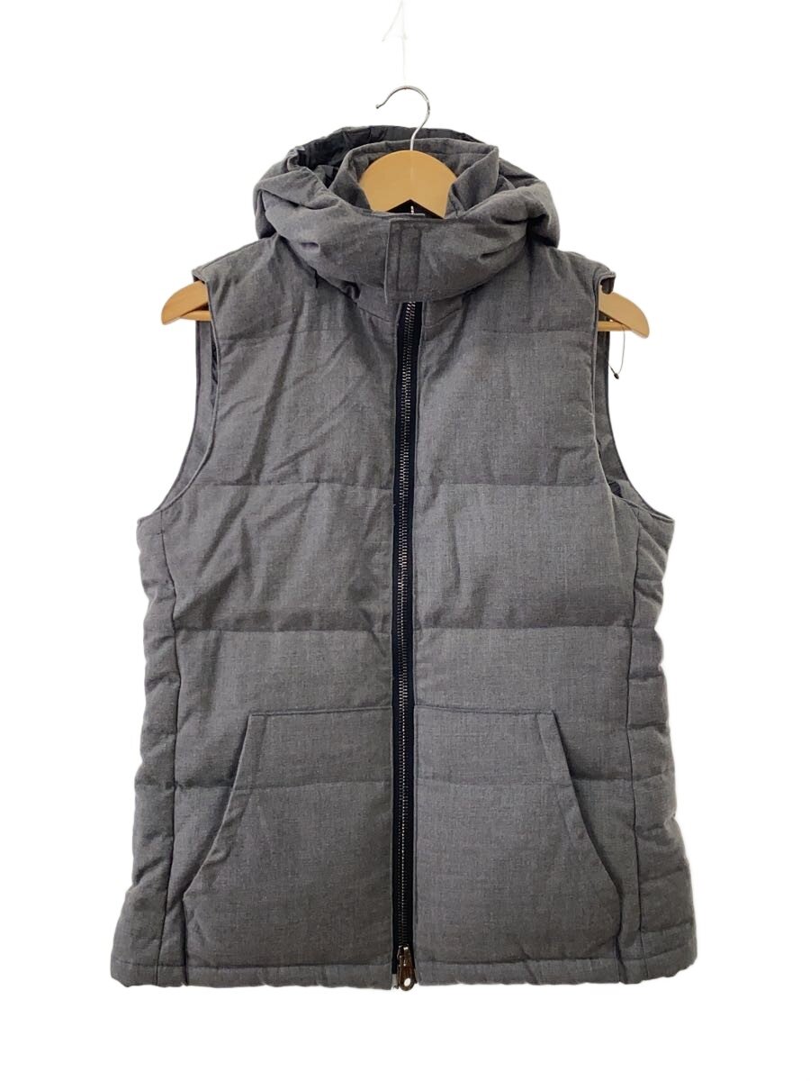 【中古】JUN HASHIMOTO◆WOOL TWILL 3WAY DOWN VEST/ダブルジップ/ダウンベスト/4/ウール/GRY//【メンズウェア】