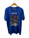 【中古】STUSSY◆Tシャツ/L/コットン/BLU/MARVEL/スパイダーマン【メンズウェア】