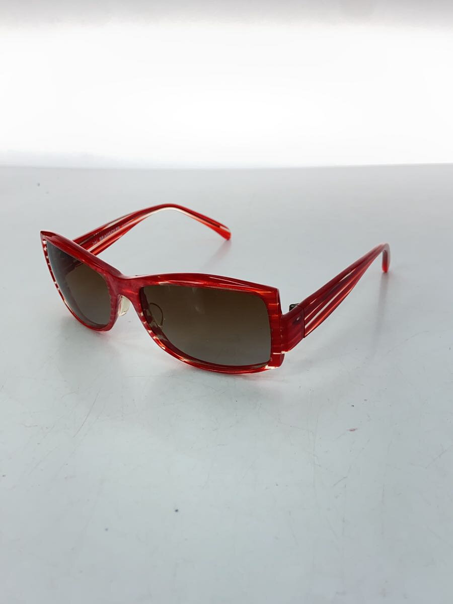 【中古】Beausoleil◆サングラス/ウェリントン/プラスチック/RED/BRW/レディース【服飾雑貨他】
