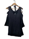 【中古】UNDERCOVER◆半袖ブラウス/オープンショルダー/1/ブラック/無地/M1402【レディースウェア】