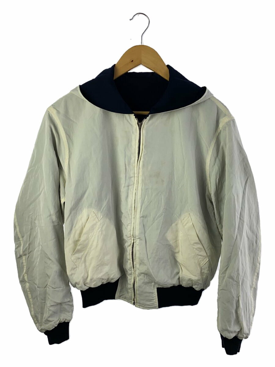 【中古】Y’s◆バックロゴ/ジップアップ/フーディ/ジャケット/--/ウール/WHT/YJ-J31-138【メンズウェア】