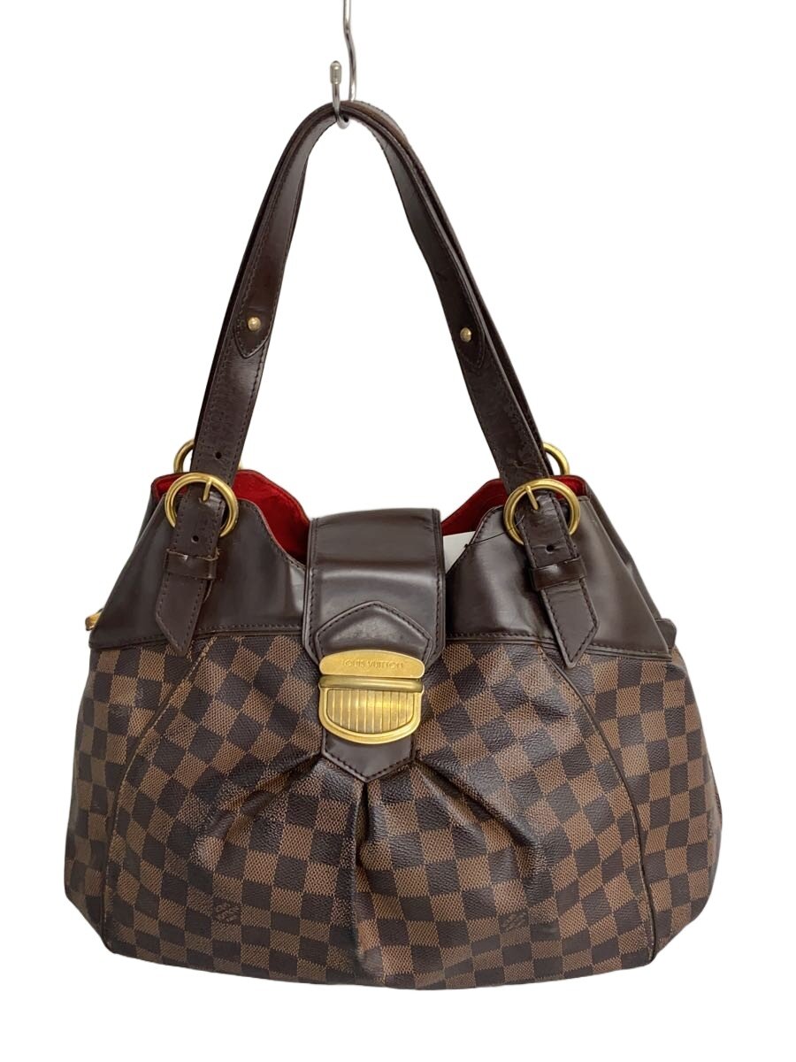 LOUIS VUITTON - 【中古】LOUIS VUITTON◆システィナPM_ダミエ・エベヌ_BRW/PVC/BRW【バッグ】