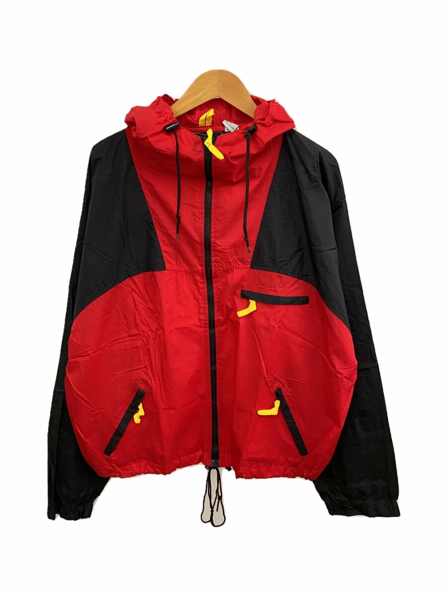 【中古】Marlboro Classics(MCS)◆90s/アノラック//ナイロンジャケット/ドローコード/タグ欠/ナイロン/RED【メンズウェア】