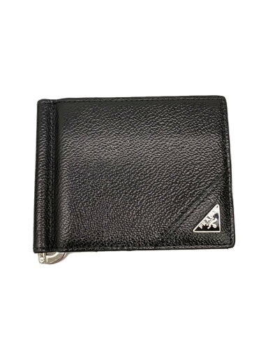 【中古】PRADA◆マネークリップ/財布/レザー/BLK/2MN077//【服飾雑貨他】 【中古】PRADA◆マネークリップ/財布/レザー/BLK/2MN077//【服飾雑貨他】