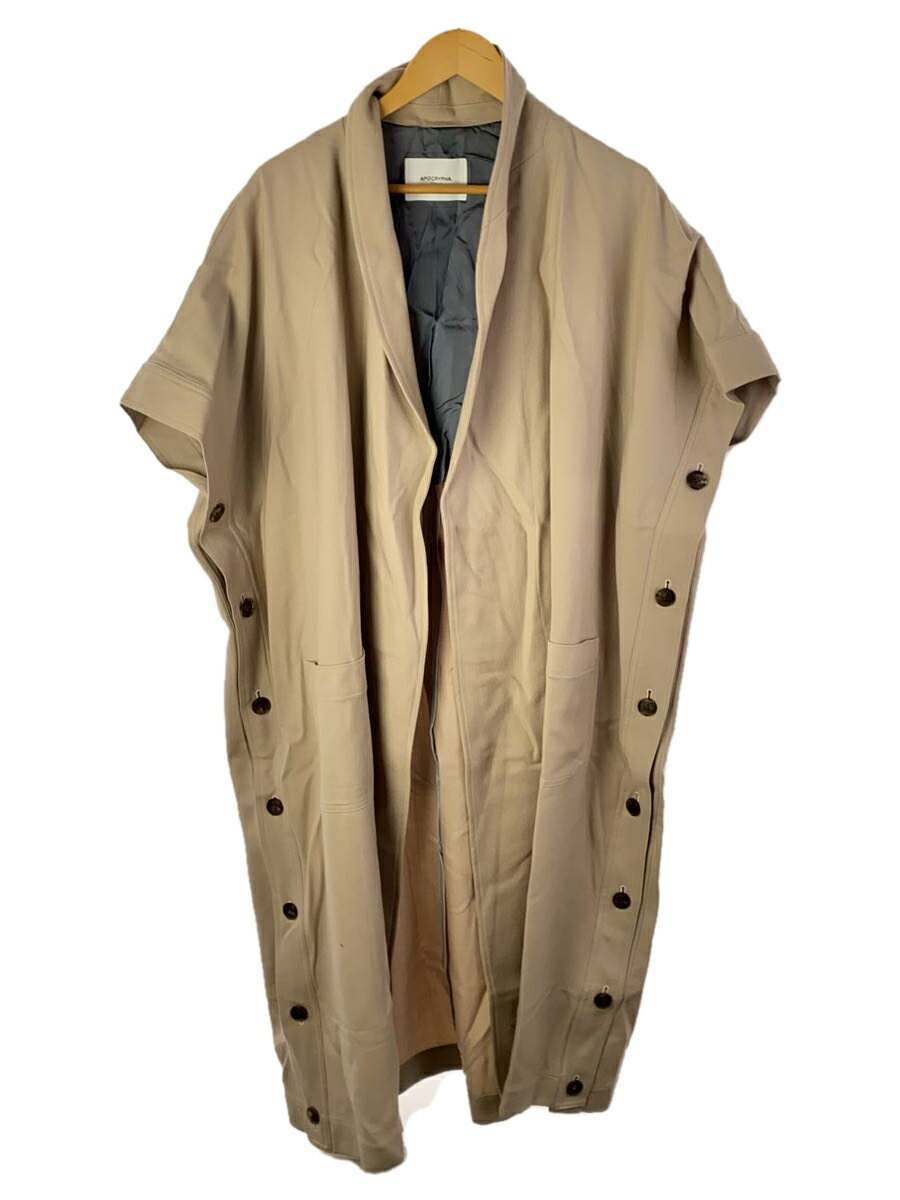 【中古】apocrypha/コート/FREE/ウール/BEG/無地/201C010601-06/DRY WOOL GOWN【メンズウェア】
