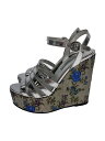 【中古】PRADA◆サンダル/36/グレー/ジャカード/プラットフォーム【シューズ】(4)