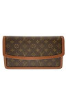 【中古】LOUIS VUITTON◆ポシェット・ダムGM_モノグラム・キャンバス/PVC/BRW【バッグ】