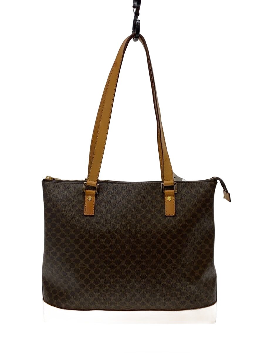 【中古】CELINE◆マカダム/トートバッグ/PVC/ブラウン【バッグ】