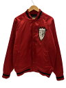 【中古】STUSSY◆OLD/スタジャン/L/ナイロン/RED/無地【メンズウェア】(4)