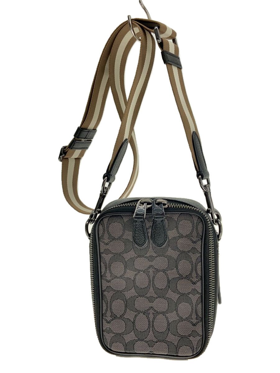 COACH - 【中古】COACH◆シグネチャーブラック/ショルダーバッグ/--/BLK/総柄/C8237【バッグ】
